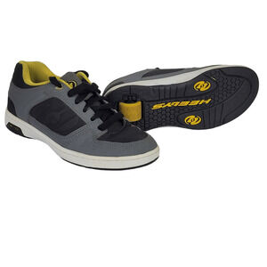 Heelys Double Threat Skater Shoes Black Gray Yellow Men’s Size 7 Style 7603